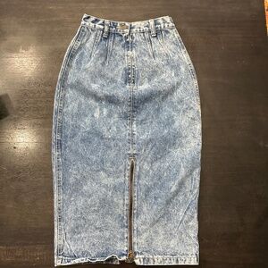 Vintage Zena Jean Midi Skirt